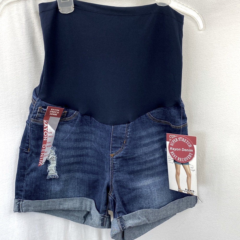 Denim maternity shorts S.O.N.G. Size S, NWT